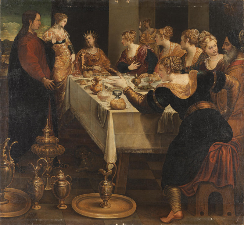 Daniel oznajmia Belsazarowi koniec swojego imperium - Jacopo Tintoretto