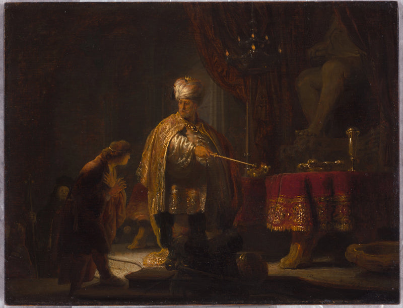 Daniel i Cyrus przed idolem Bel - Rembrandt