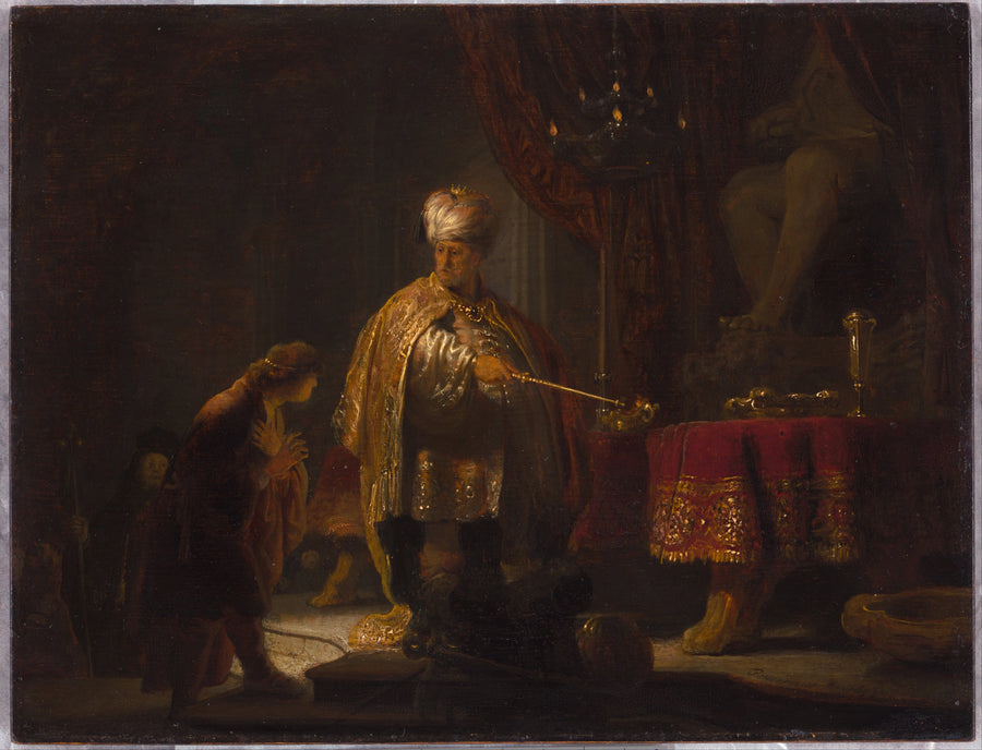 Daniel i Cyrus przed idolem Bel - Rembrandt