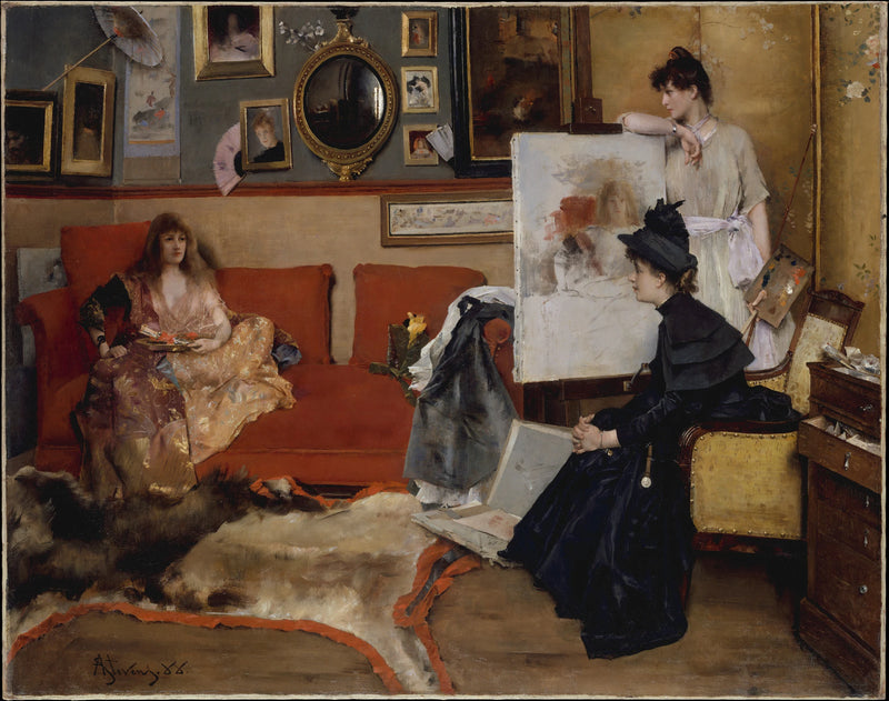 Dans l'atelier - Alfred Stevens