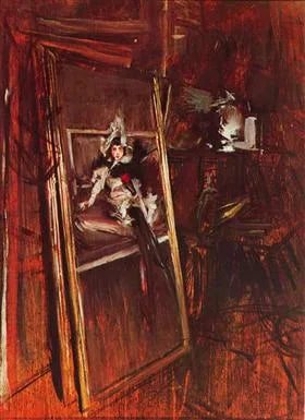 W pracowni malarza z panną Errazuriz - Giovanni Boldini