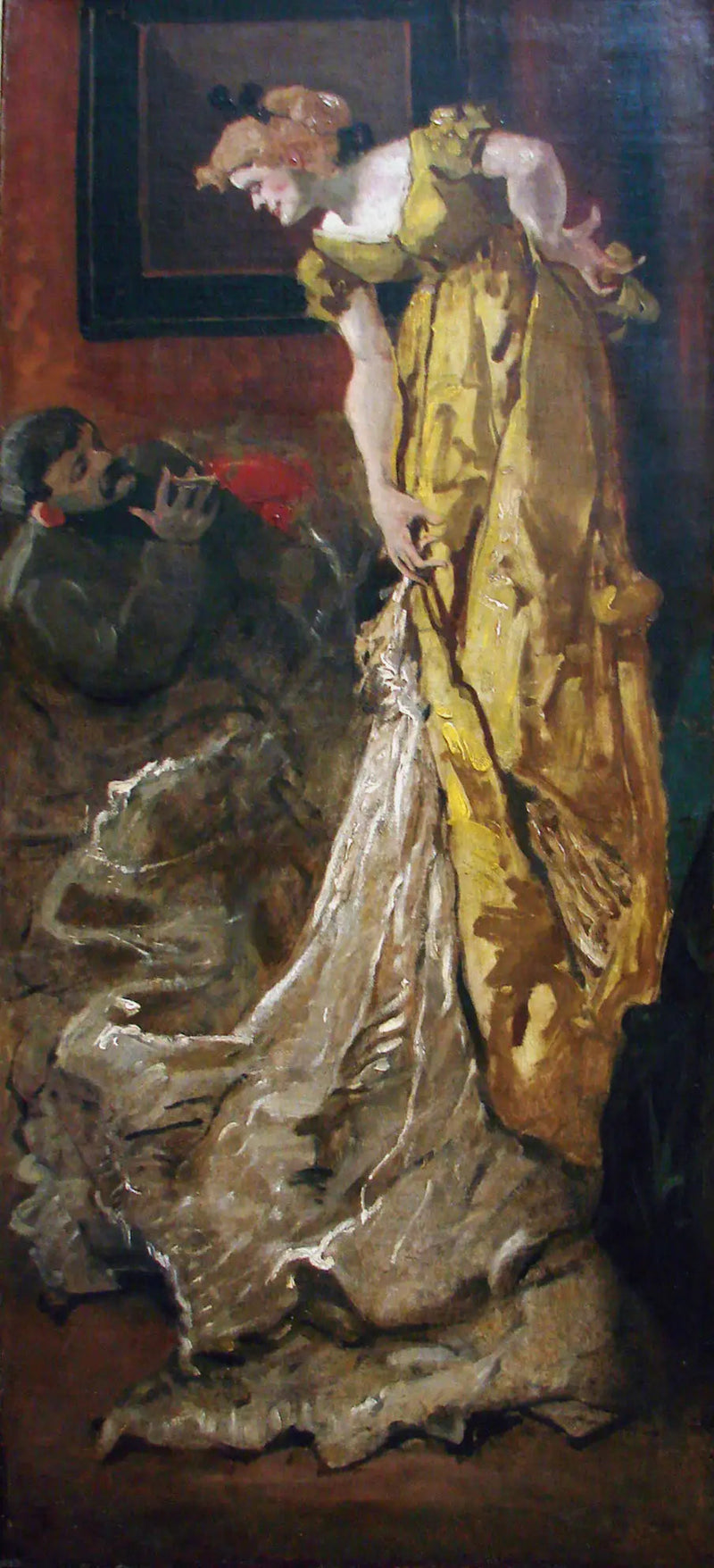 W pracowni pozowanie modela (na podstawie Pracowni Alfreda Stevensa) - Henri de Toulouse-Lautrec