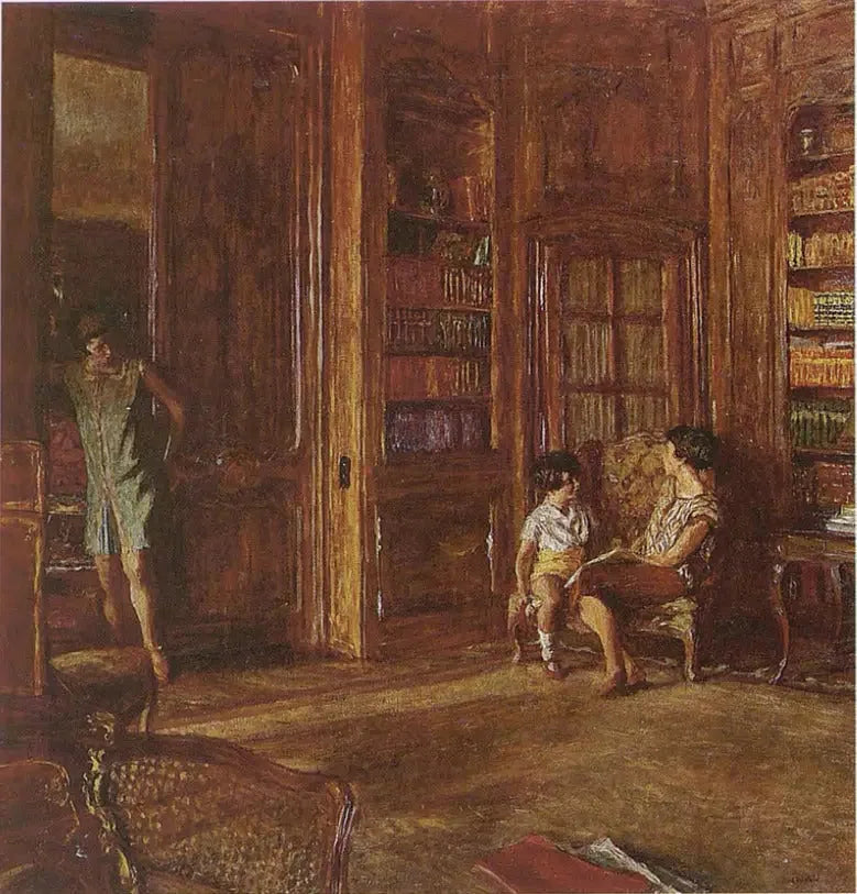 W bibliotece - Édouard Vuillard