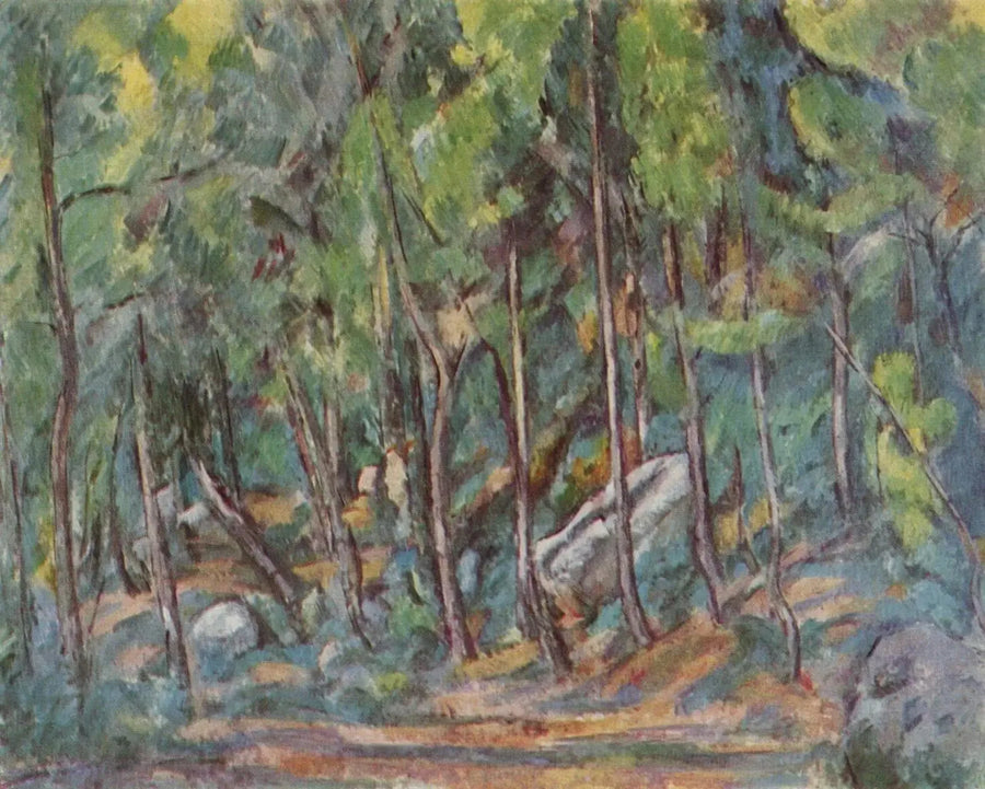 W lesie Fontainebleau - Paul Cézanne