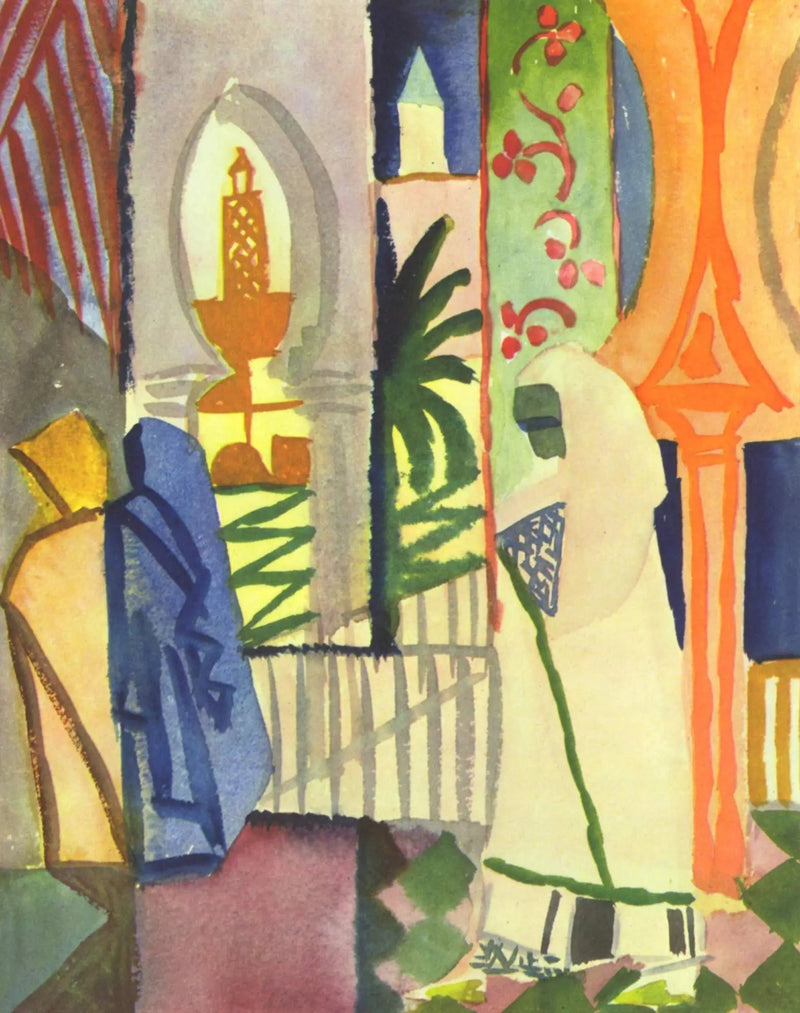 W sali świątyni - August Macke