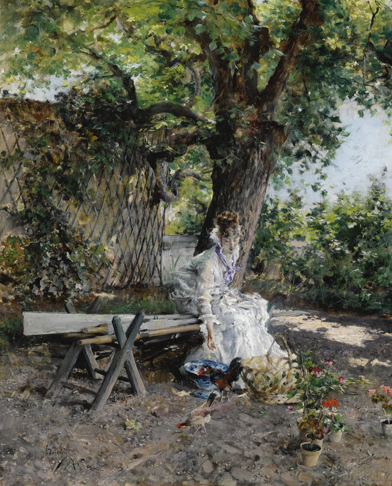 W ogrodzie - Giovanni Boldini