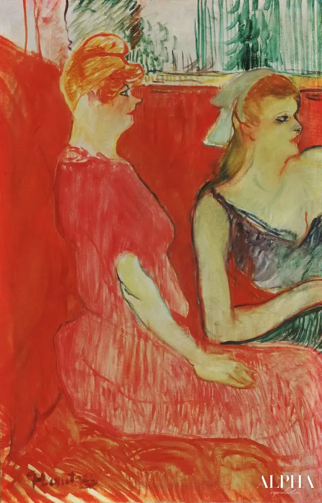 Dans le salon de la rue du Moulins - Toulouse Lautrec - Reproductions de tableaux et peintures haut de gamme