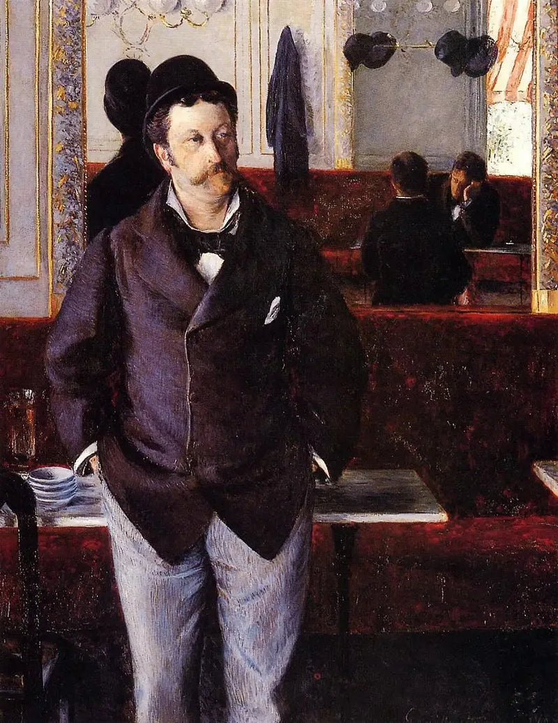 W kawiarni - Gustave Caillebotte