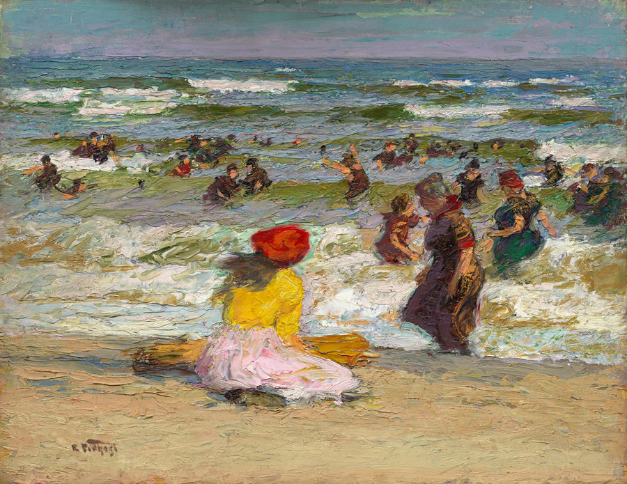 Dans les vagues (recto) - Edward H. Potthast