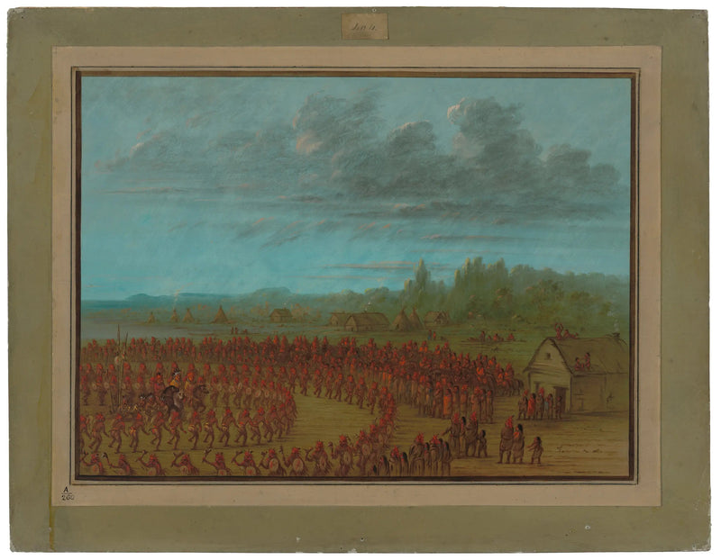 Taniec wojenny Sauków - George Catlin