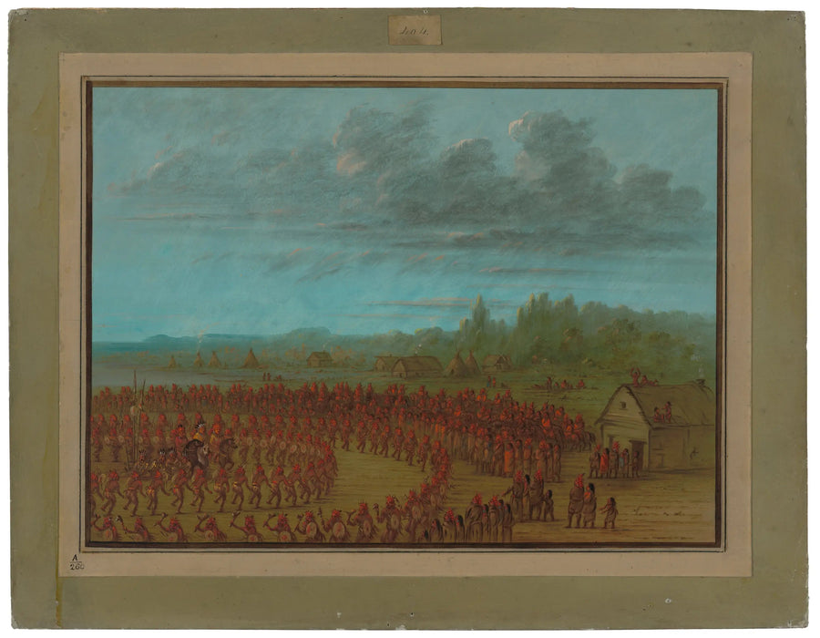 Taniec wojenny Sauków - George Catlin