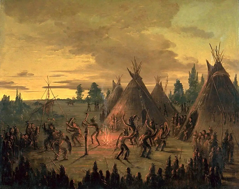 Taniec wojenny, Siuksowie - George Catlin