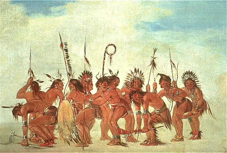 Taniec wojowników w Fort Snelling - George Catlin