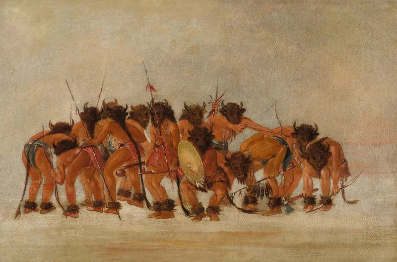 Taniec bawoła, Mandan - George Catlin