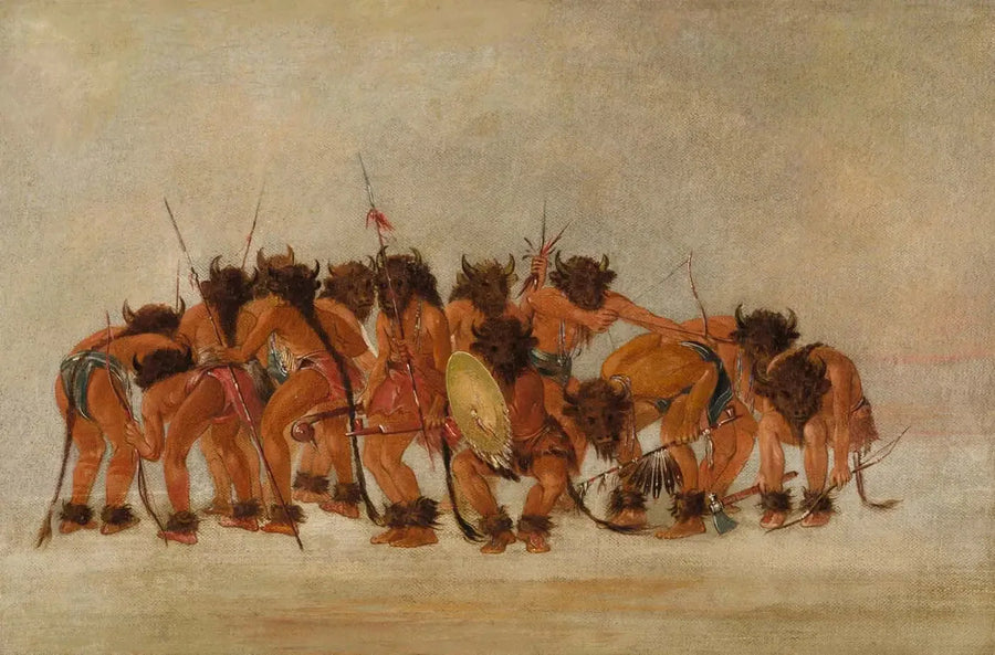 Taniec bawoła, Mandan - George Catlin