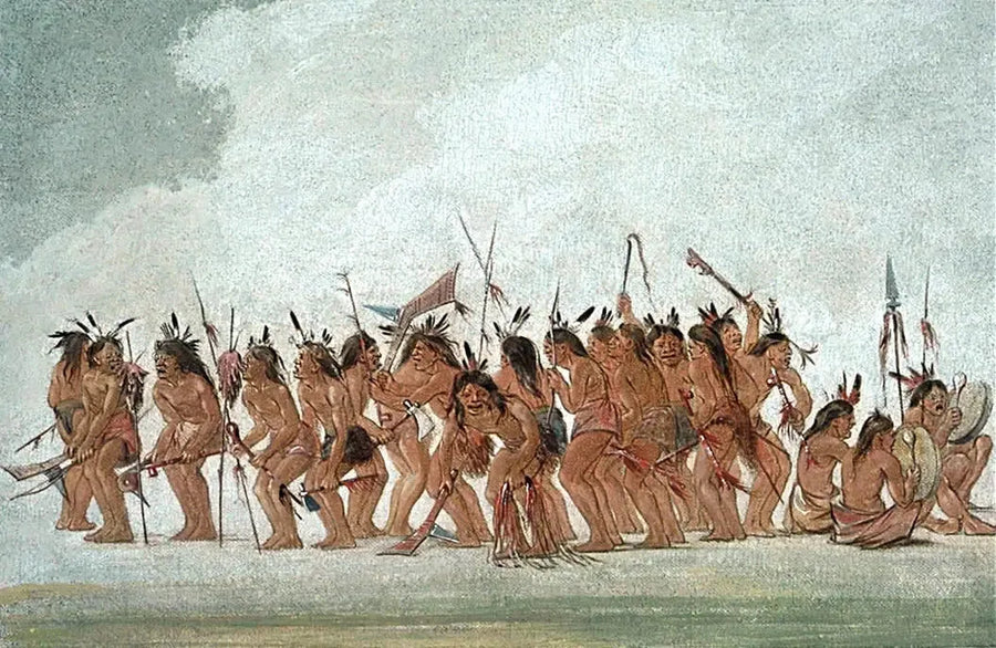 Taniec psa w Fort Snelling - George Catlin