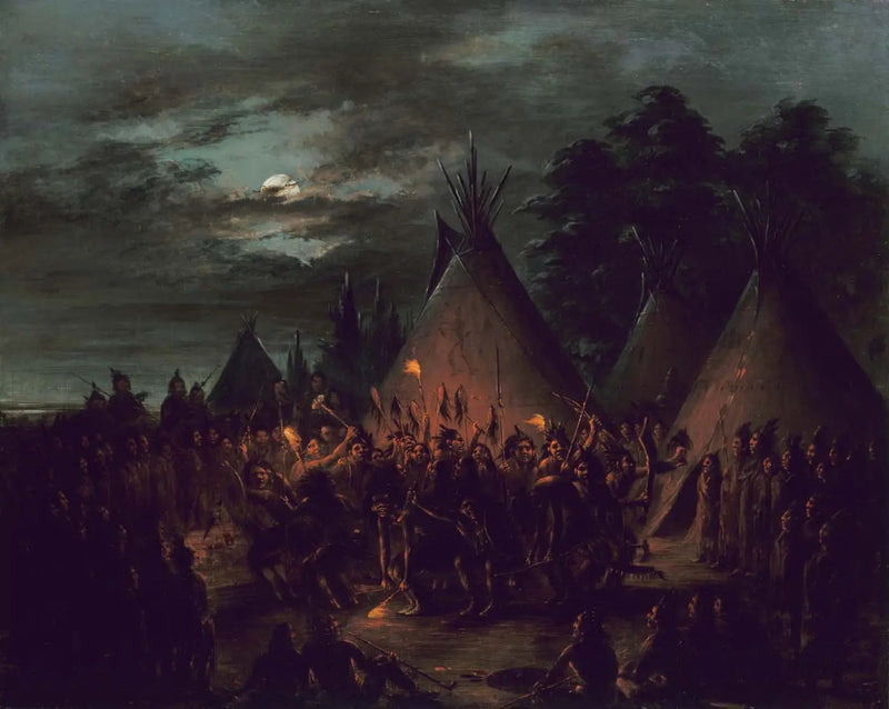 Taniec skalpu, Sioux - George Catlin