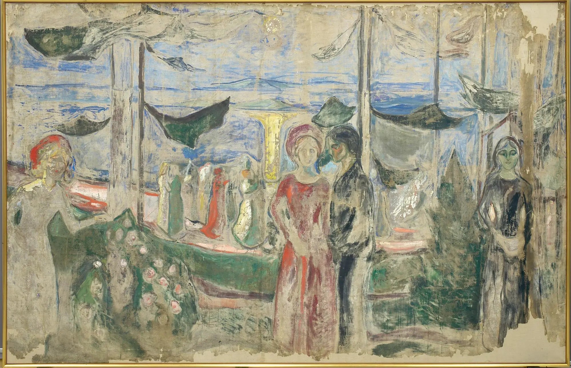 Danse sur la plage - Edvard Munch image 1 reproduction d’œuvre d’art à l’huile