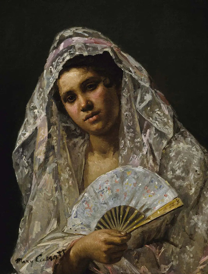 Hiszpańska tancerka w koronkowej mantyli - Mary Cassatt