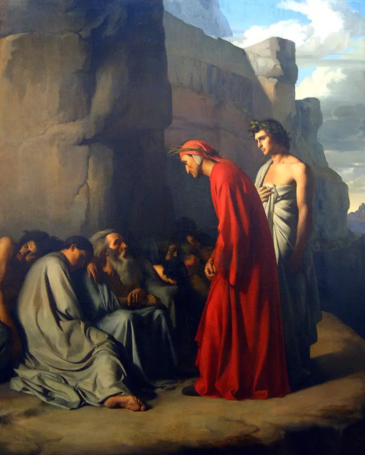 Dante w piekle - Hippolyte Flandrin