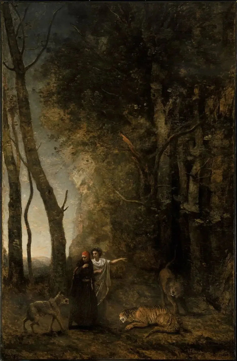 Dante i Wergiliusz - Jean-Baptiste Camille Corot