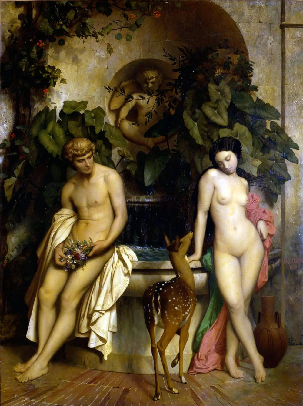 Daphnis et Chloé - Jean-Léon Gérôme image 1 reproduction d’œuvre d’art à l’huile