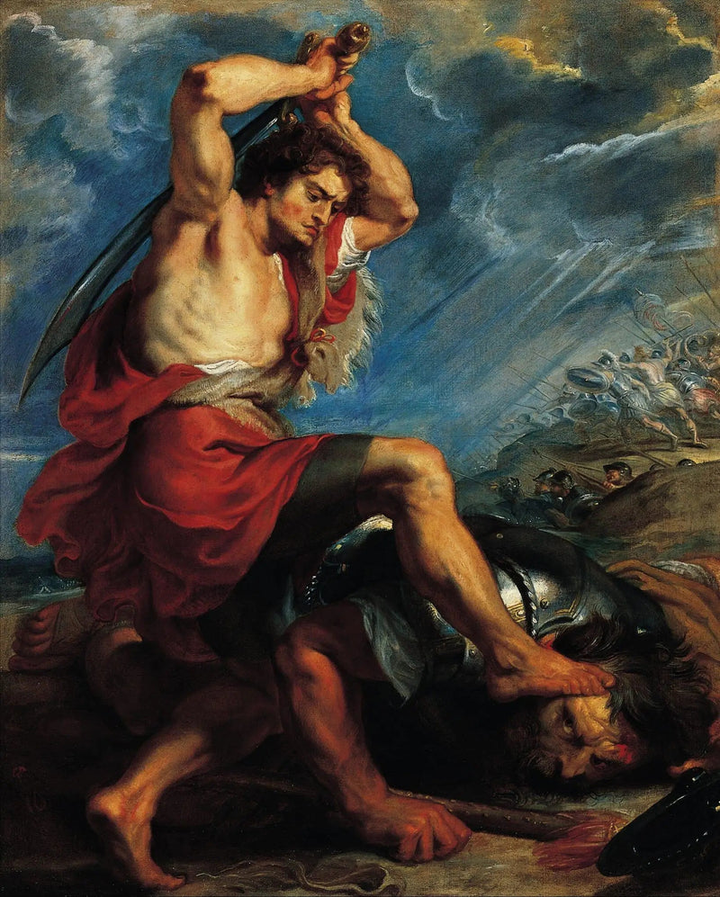 David zabijający Goliata - Peter Paul Rubens