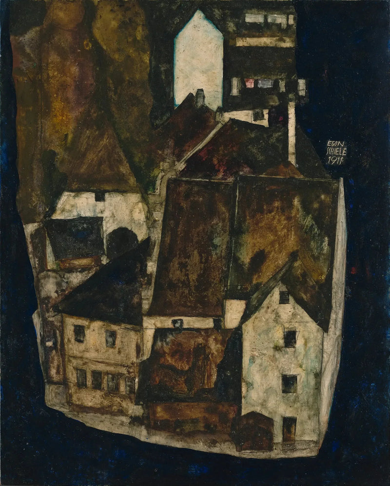Martwe Miasto III (Miasto nad Niebieską Rzeką III) - Egon Schiele