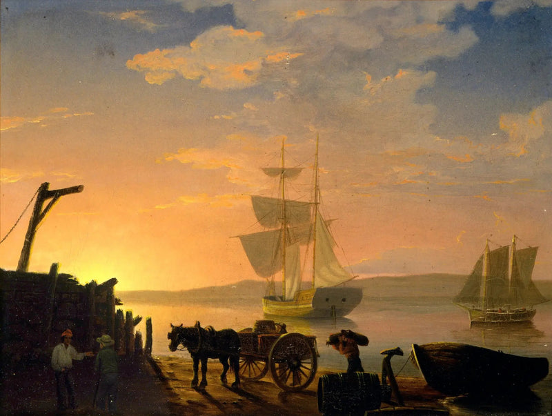 Rozładunek statku - Fitz Henry Lane