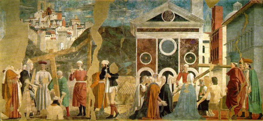 Odkrycie i dowód Prawdziwego Krzyża - Piero della Francesca