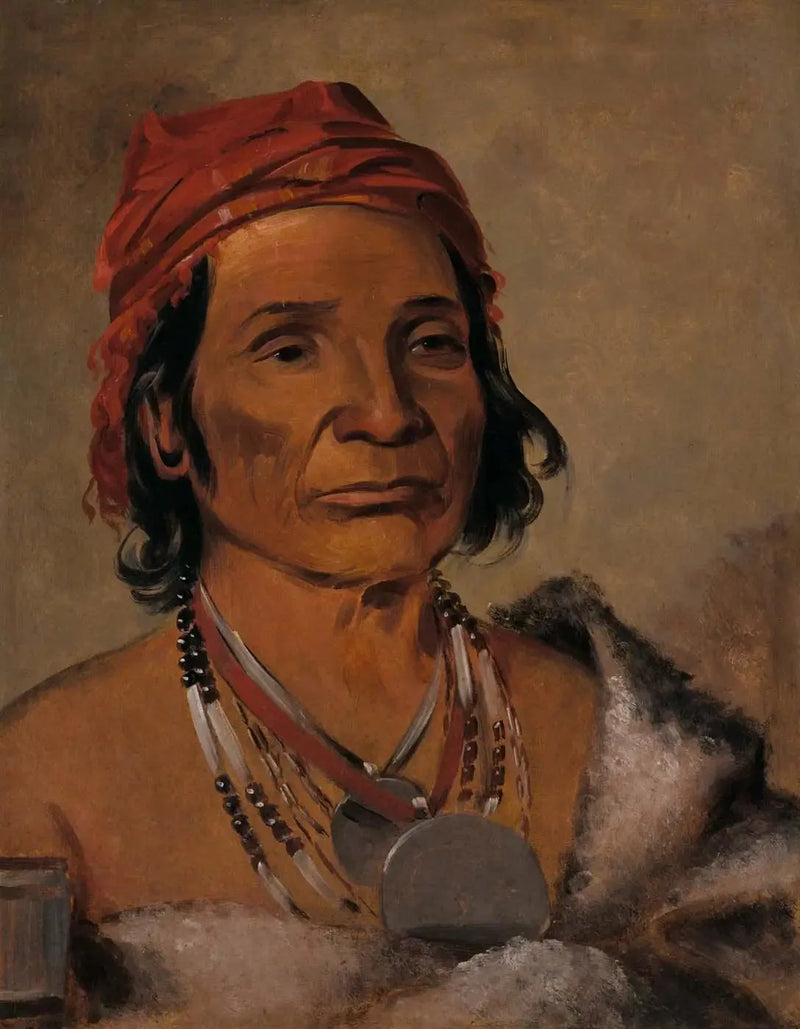 Głęboka jezioro, stary szef - George Catlin