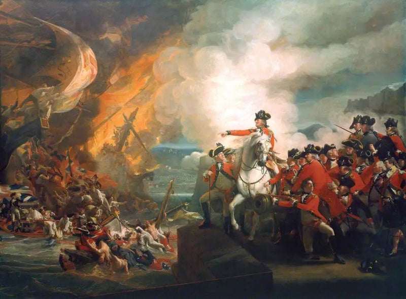 Porażka baterii pływających Gibraltaru, wrzesień 1782 (Oblężenie Gibraltaru) - John Singleton Copley