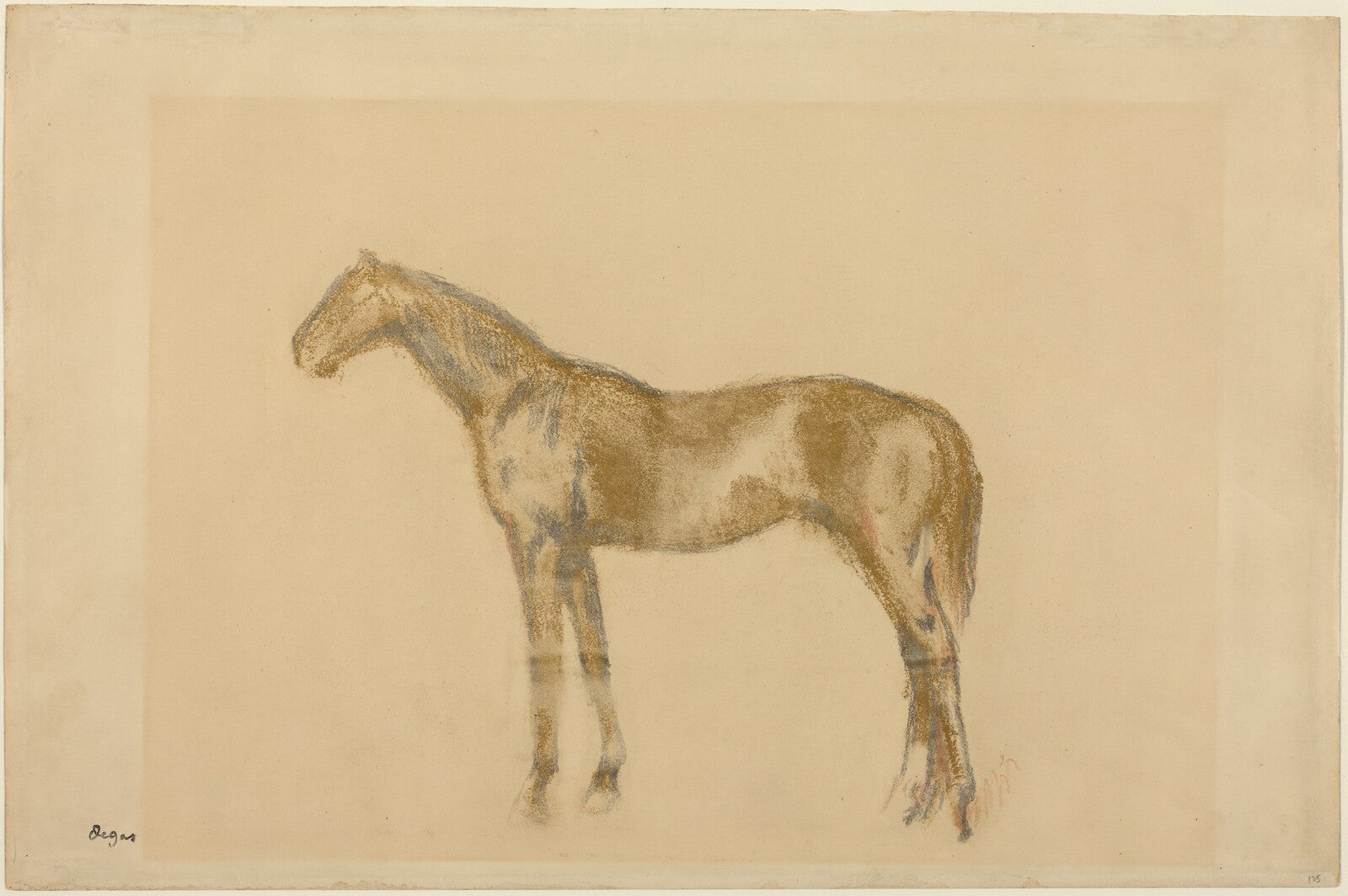 Horse, Edgar Degas, c. 1890 — pastel, National Gallery of Art