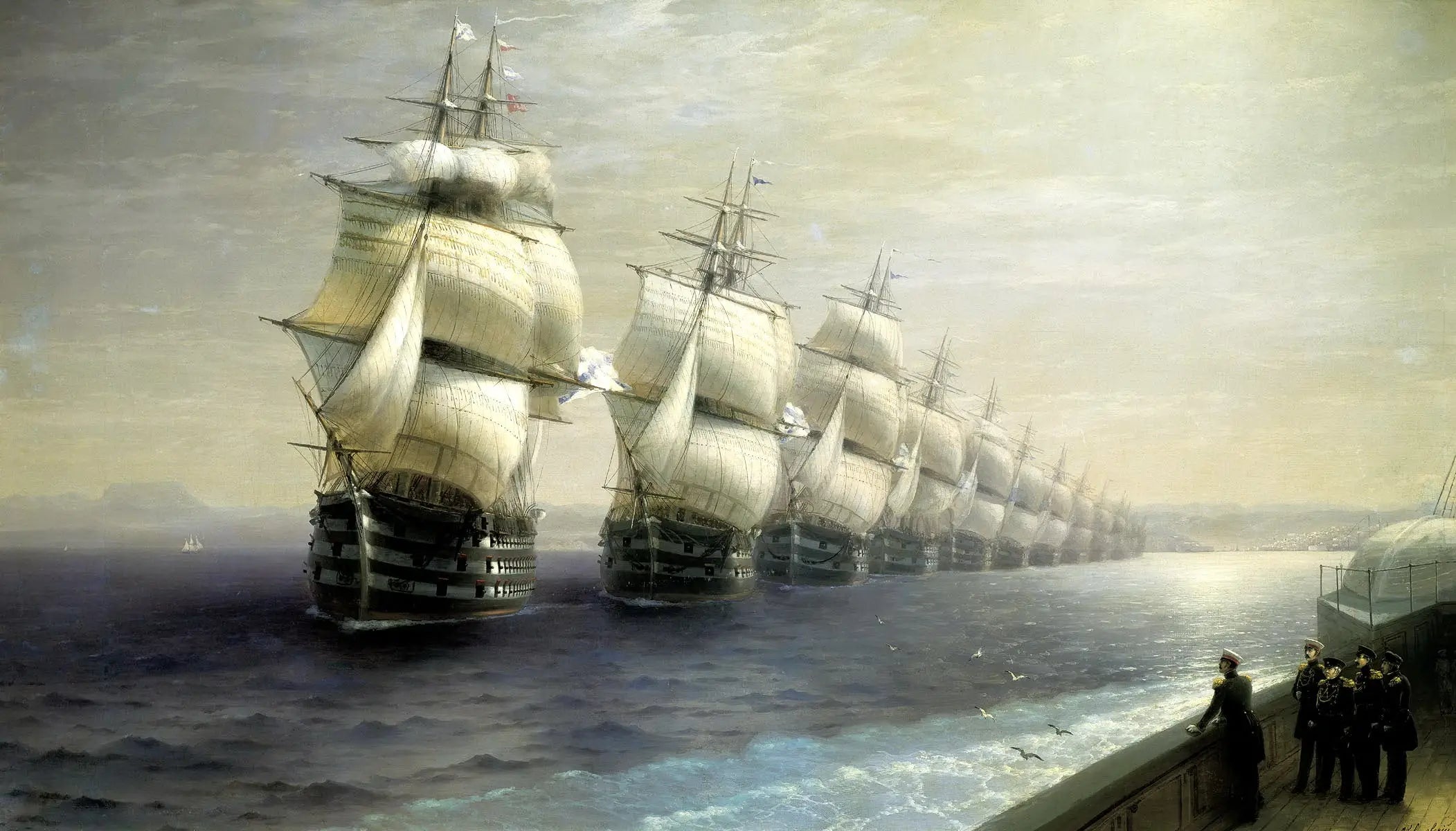 Défilé de la flotte de la mer Noire - Ivan Aïvazovski - Alpha Reproduction