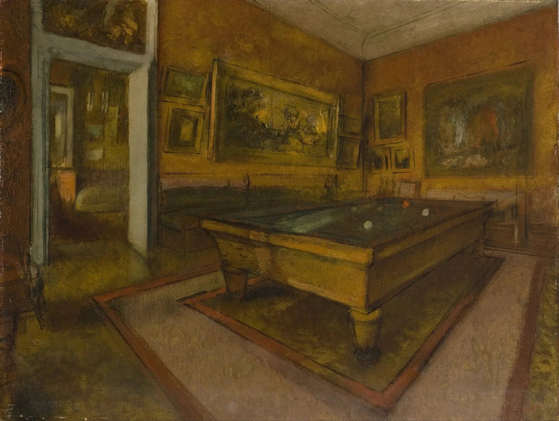 Sala bilardowa w Ménil-Hubert - Edgar Degas