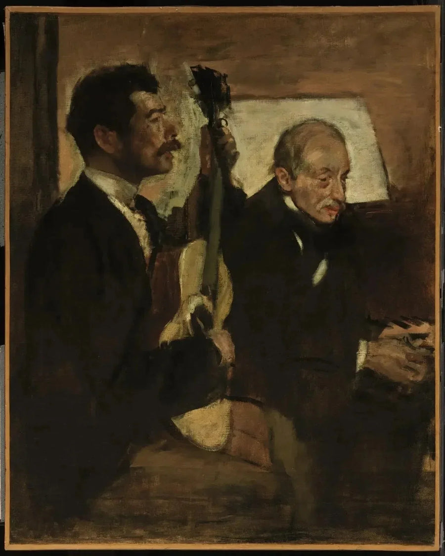 Ojciec Degasa słucha Lorenzo Pagans, 1869 -1872 - Edgar Degas