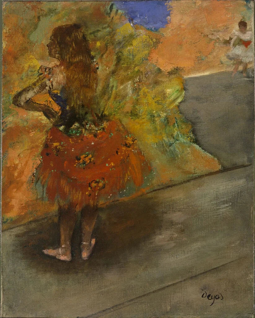 Tancerka: czerwona spódnica - Edgar Degas