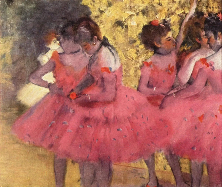 Tancerki w czerwonych spódnicach - Edgar Degas