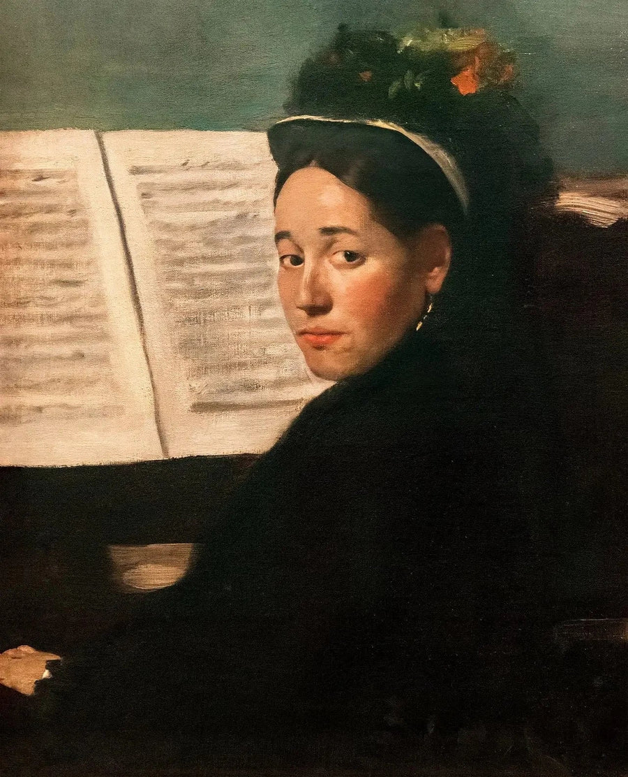 Panna Dihau przy fortepianie - Edgar Degas
