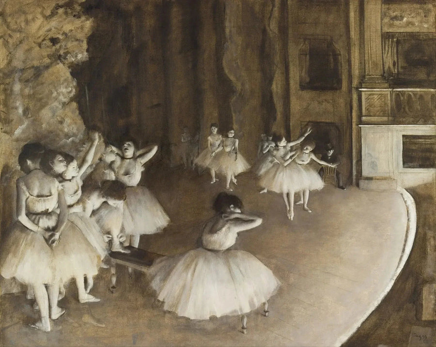 Powtórzenie baletu na scenie - Edgar Degas