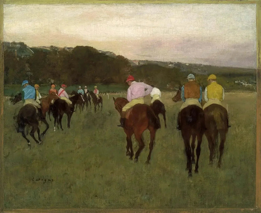 Konie wyścigowe w Longchamp - Edgar Degas