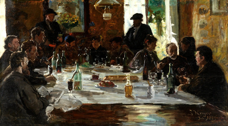 Śniadanie artystów. Cernay-la-Ville - Peder Severin Krøyer