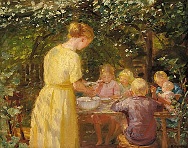 Obiad w ogrodzie - Anna Ancher
