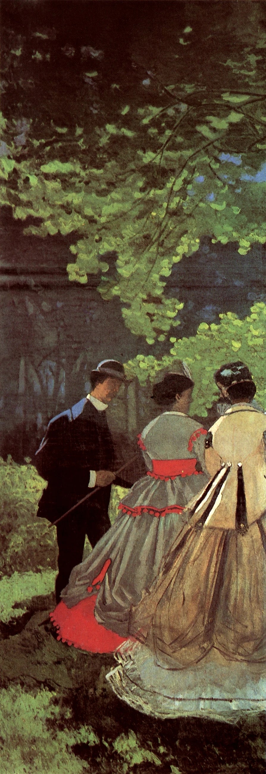 Le Déjeuner sur l’herbe, fragment gauche W63a par Claude Monet, 1865-1866, musée d’Orsay