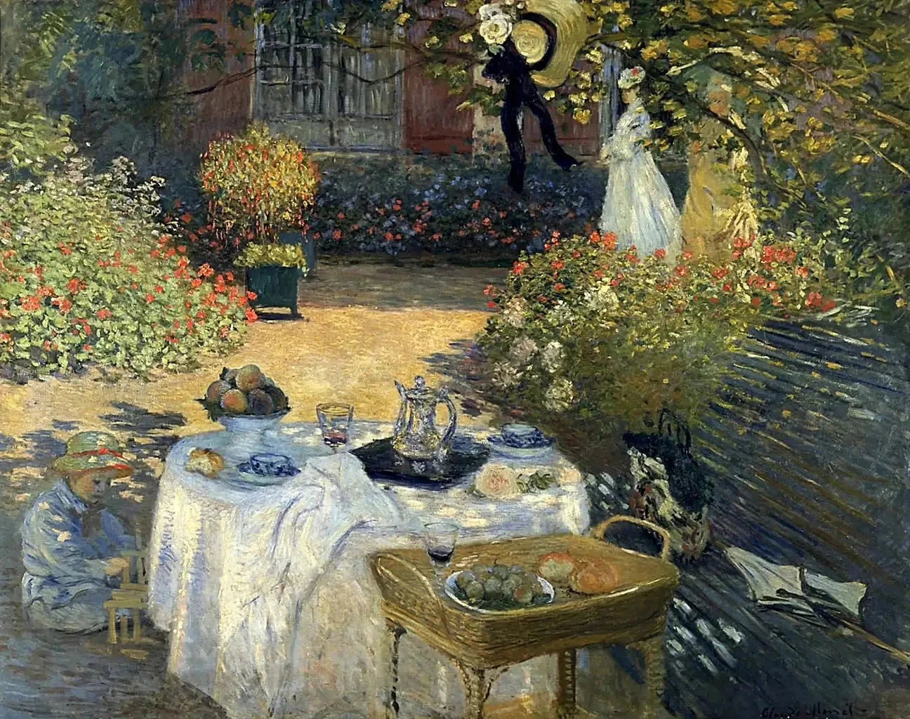 Le Déjeuner, panneau décoratif W285 par Claude Monet, vers 1873, musée d’Orsay