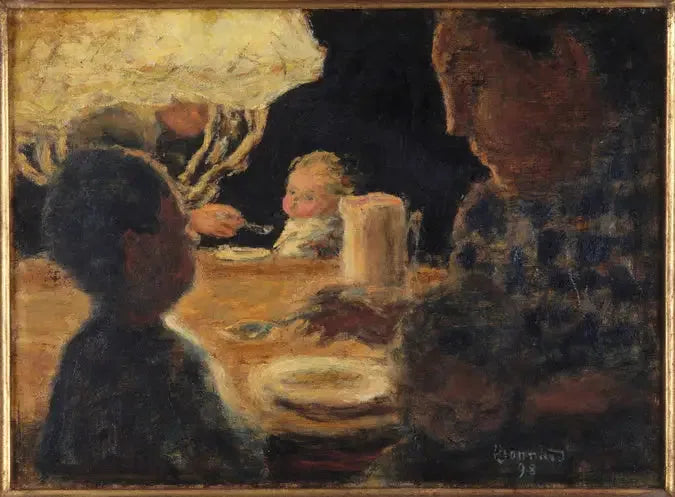 Śniadanie pod lampą - Pierre Bonnard