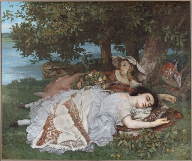 Dziewczęta nad brzegiem Sekwany - Gustave Courbet