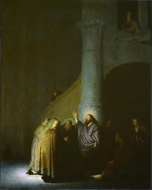 Le Denier de César — Rembrandt ou suiveur, 1629, Musée des beaux-arts du Canada