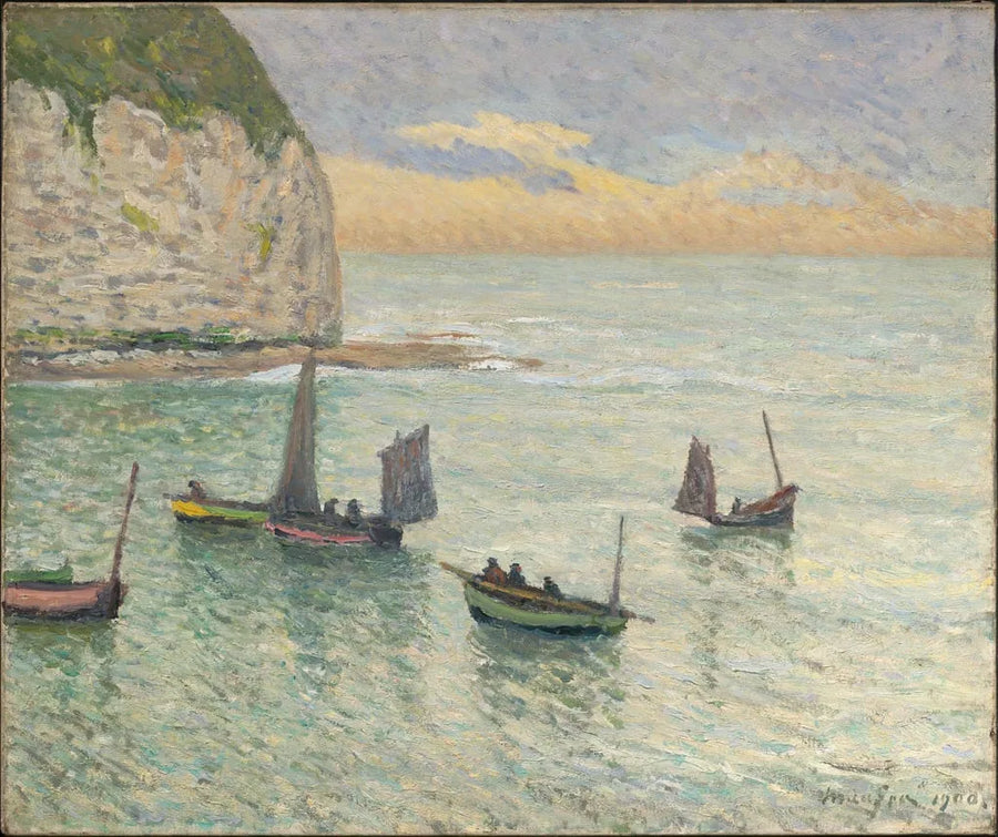 Wypłynięcie łodzi rybackich, Yport - Maxime Maufra