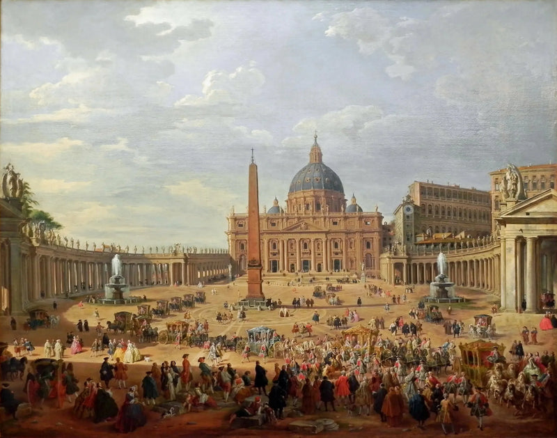 Wyjazd księcia Choiseul z Piazza di San Pietro - Giovanni Paolo Panini